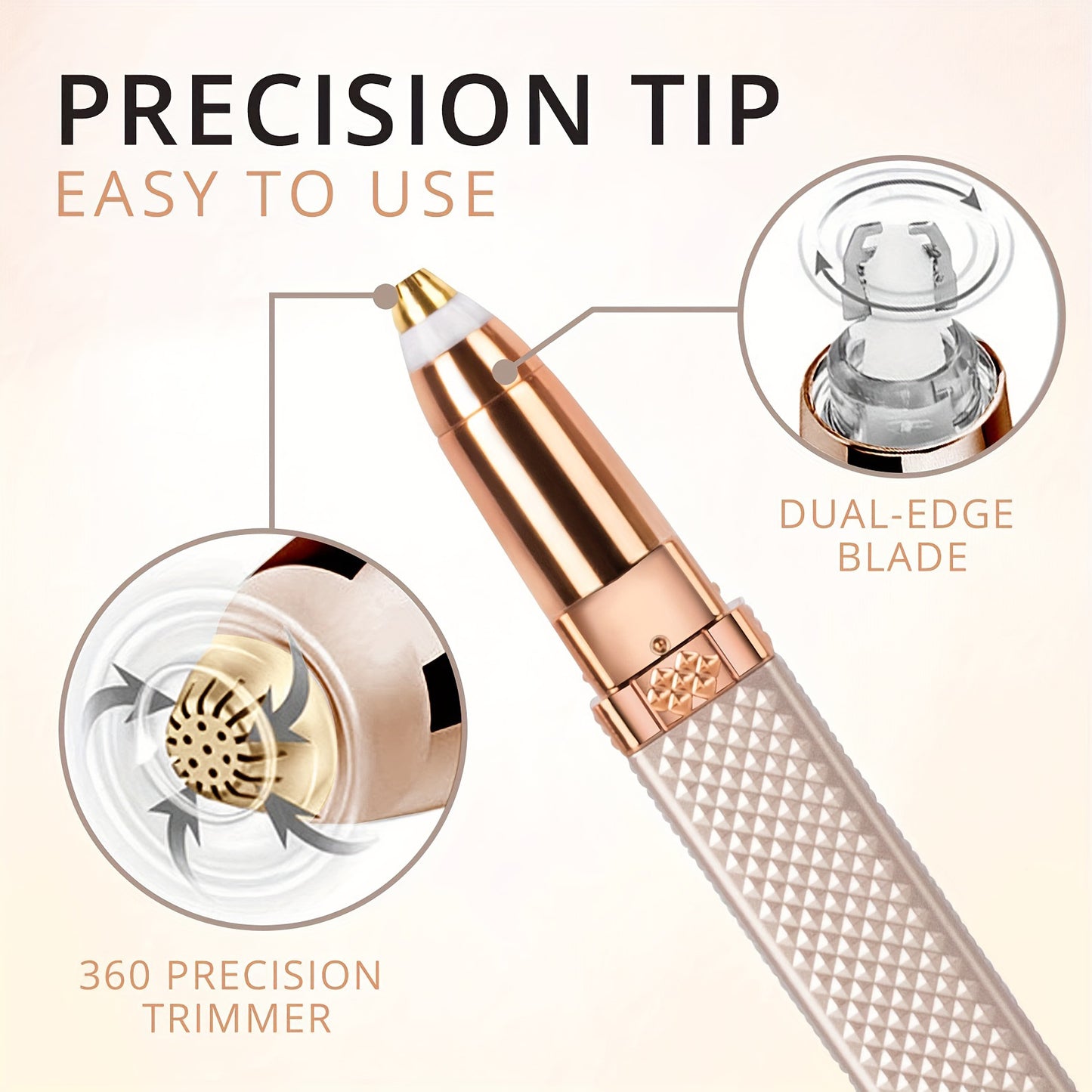 2-in-1 Electric Eyebrow Trimmer & Hair Removal Device