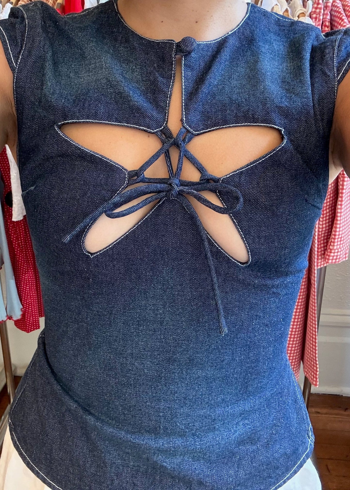Denim Star Top