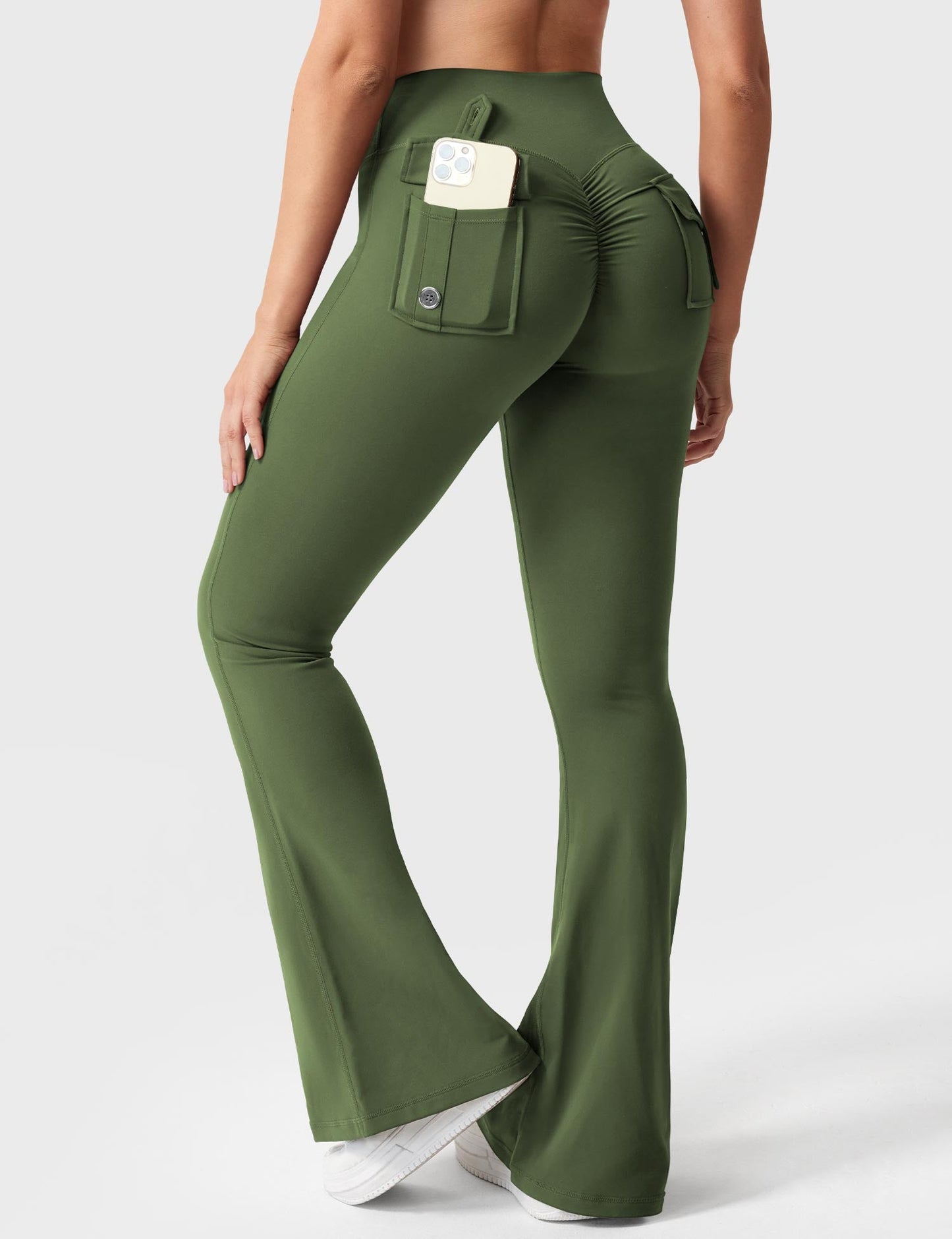 Flared Leggings With Pockets