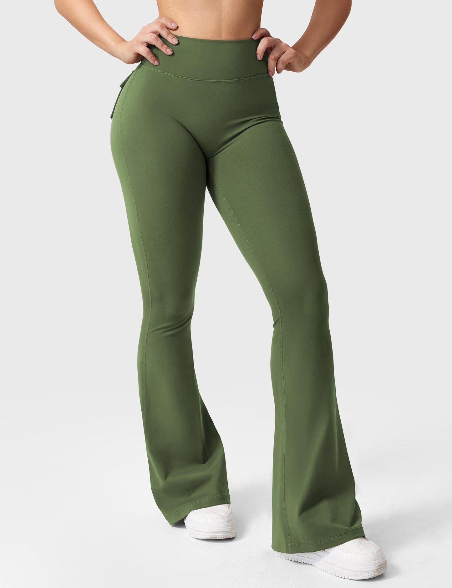 Flared Leggings With Pockets