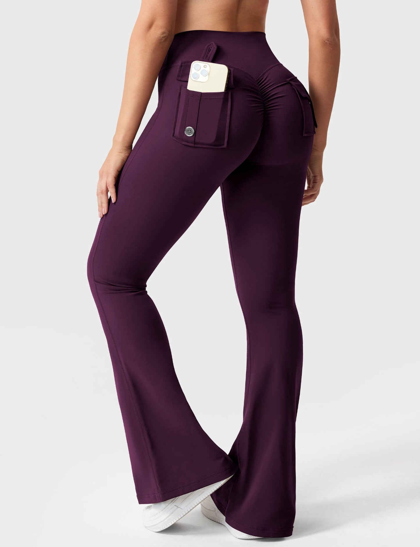 Flared Leggings With Pockets