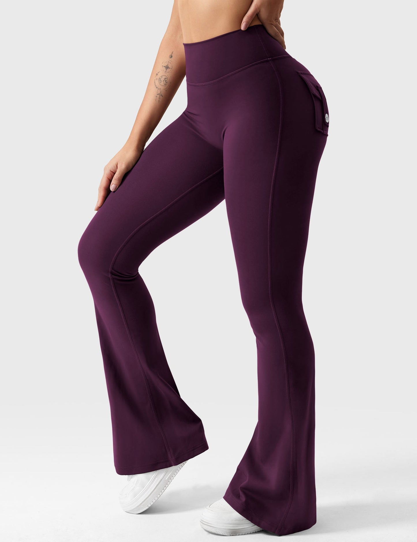 Flared Leggings With Pockets