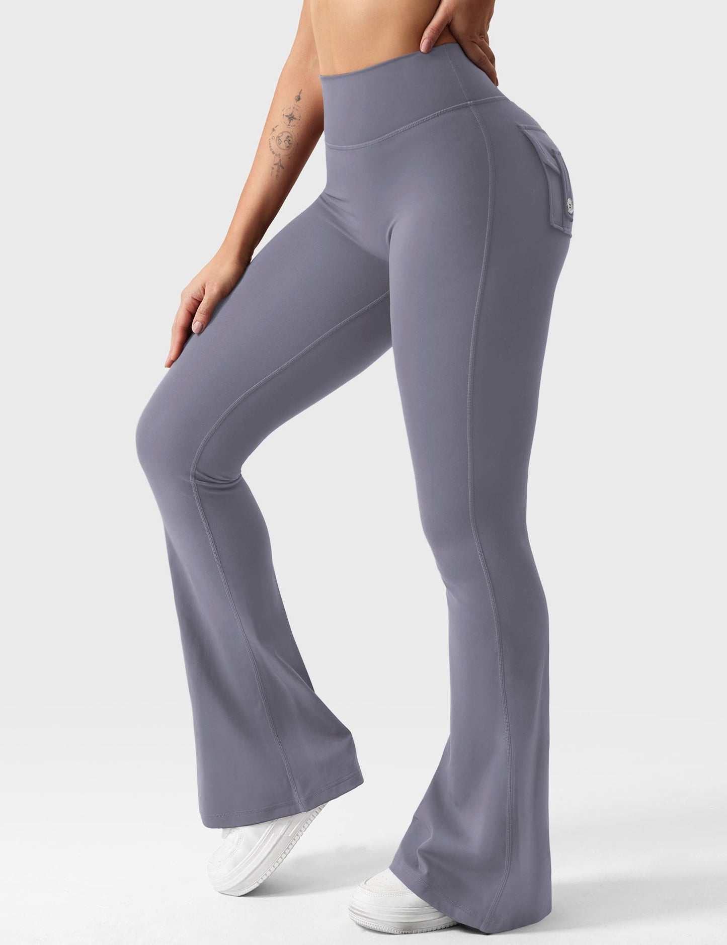 Flared Leggings With Pockets