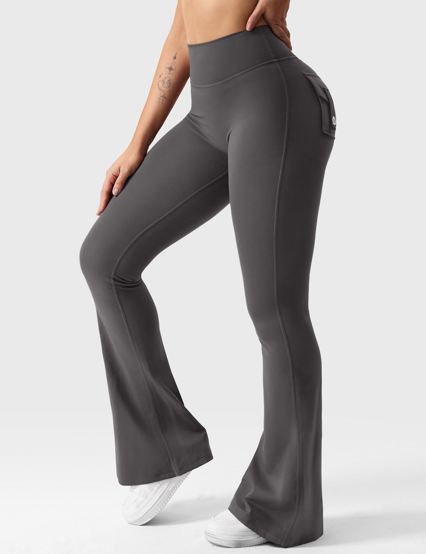 Flared Leggings With Pockets