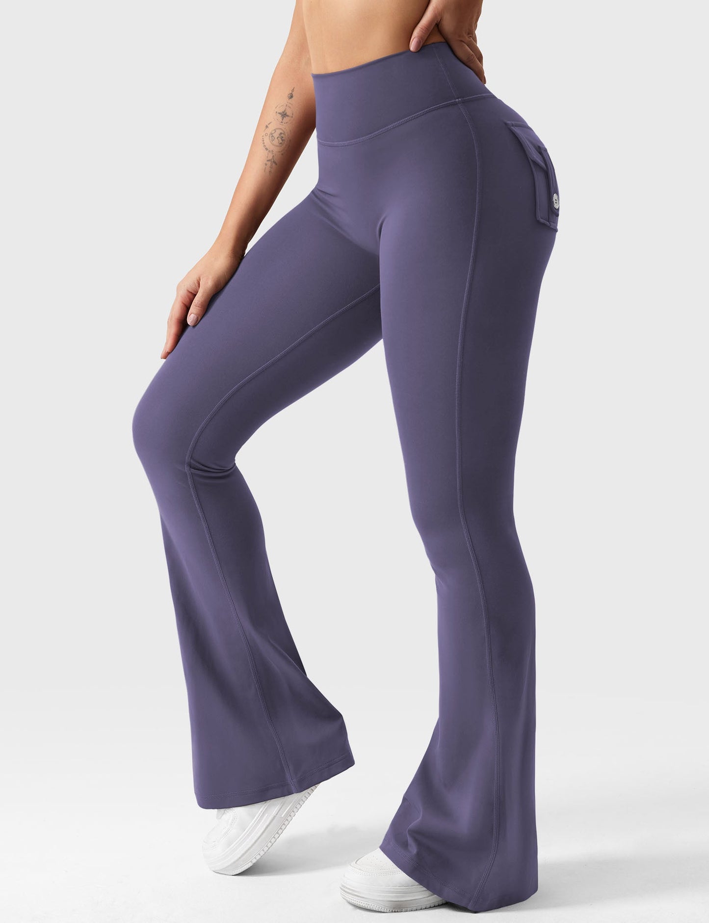 Flared Leggings With Pockets