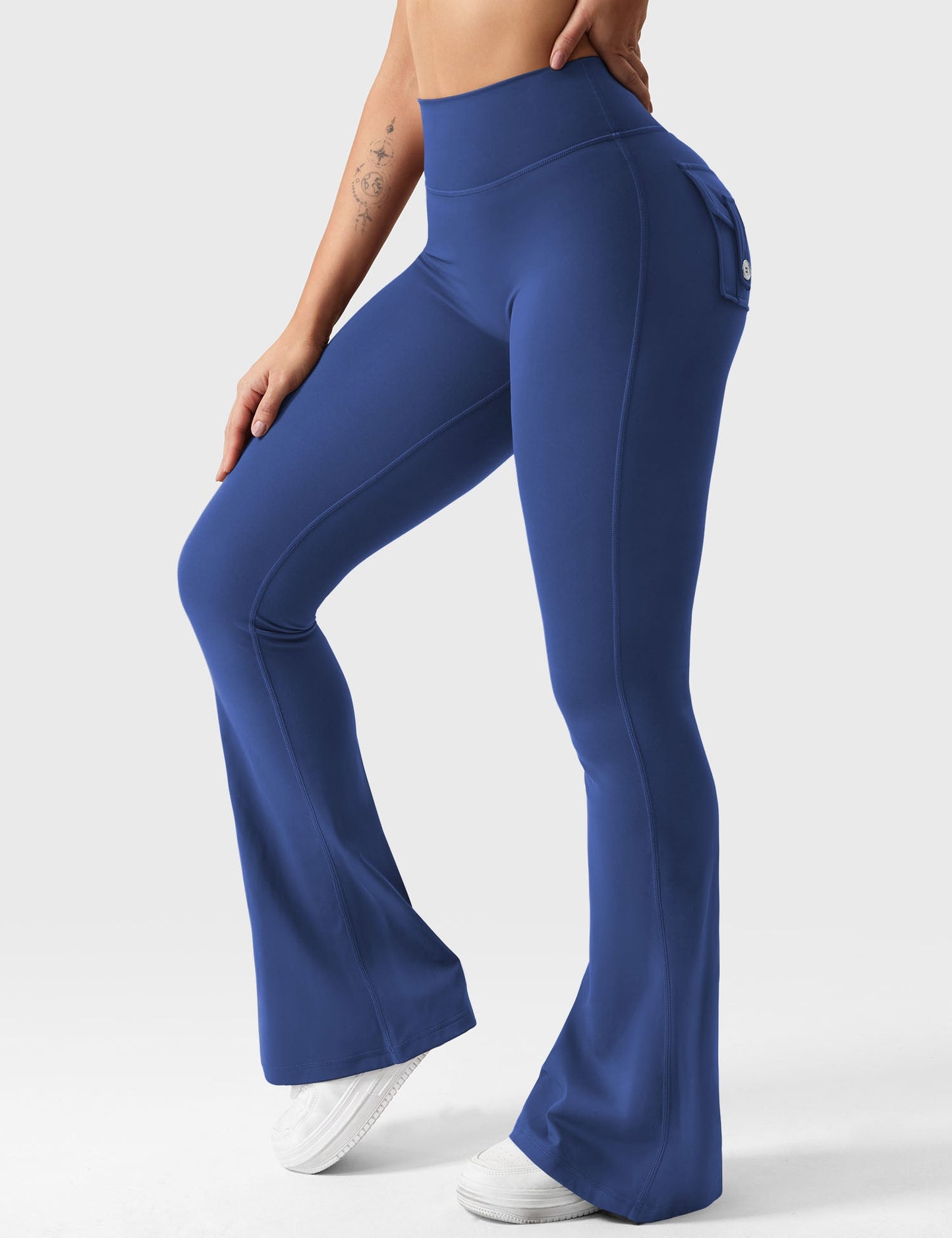 Flared Leggings With Pockets