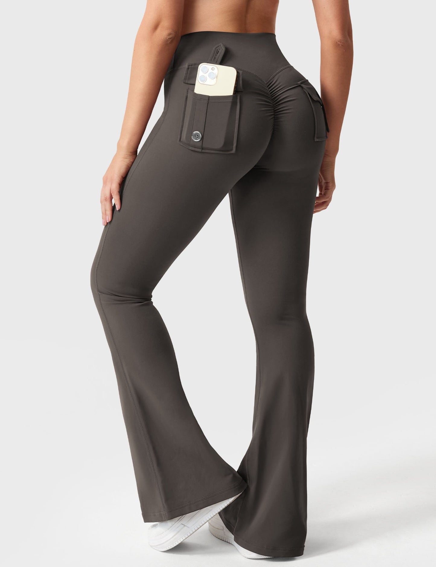 Flared Leggings With Pockets