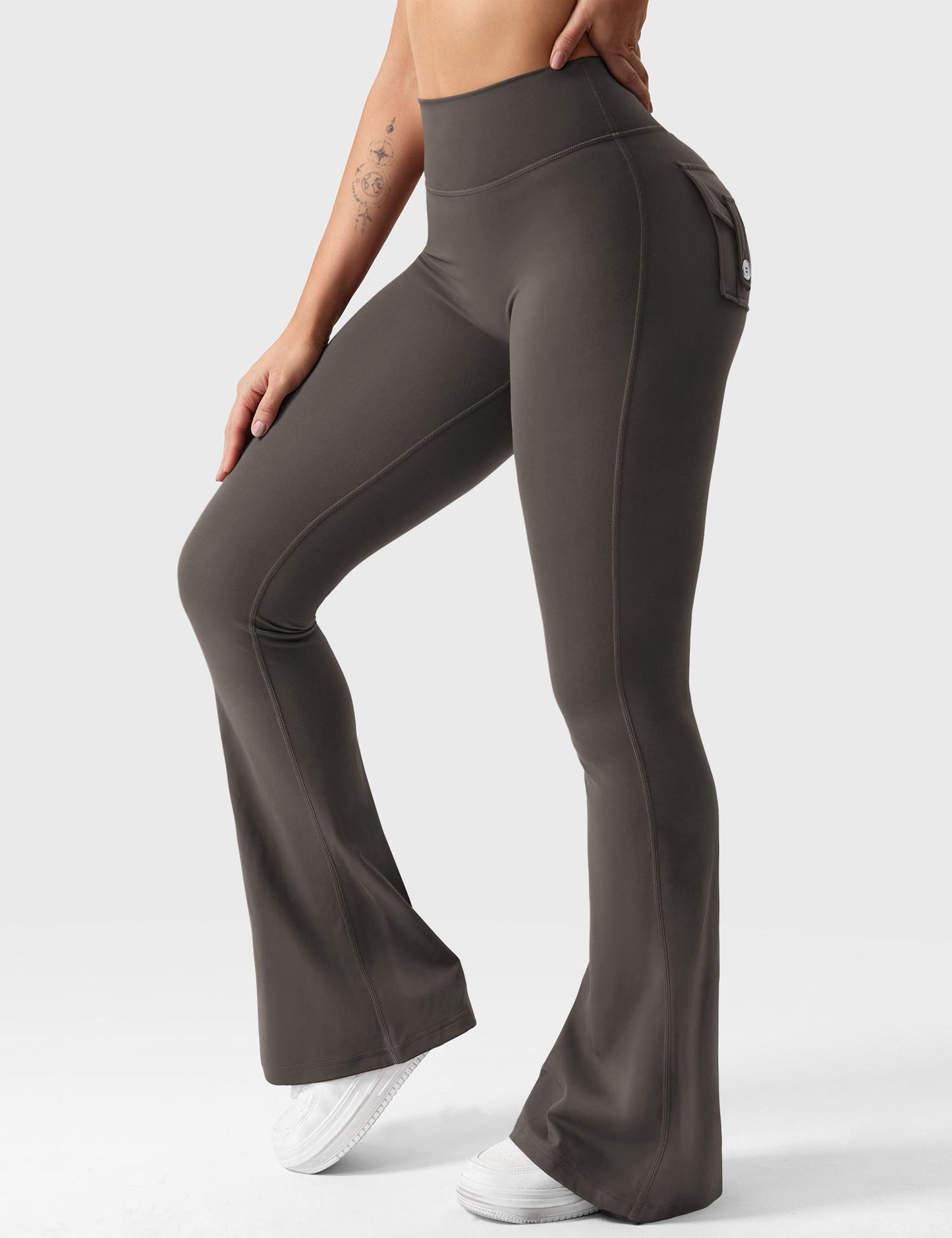 Flared Leggings With Pockets