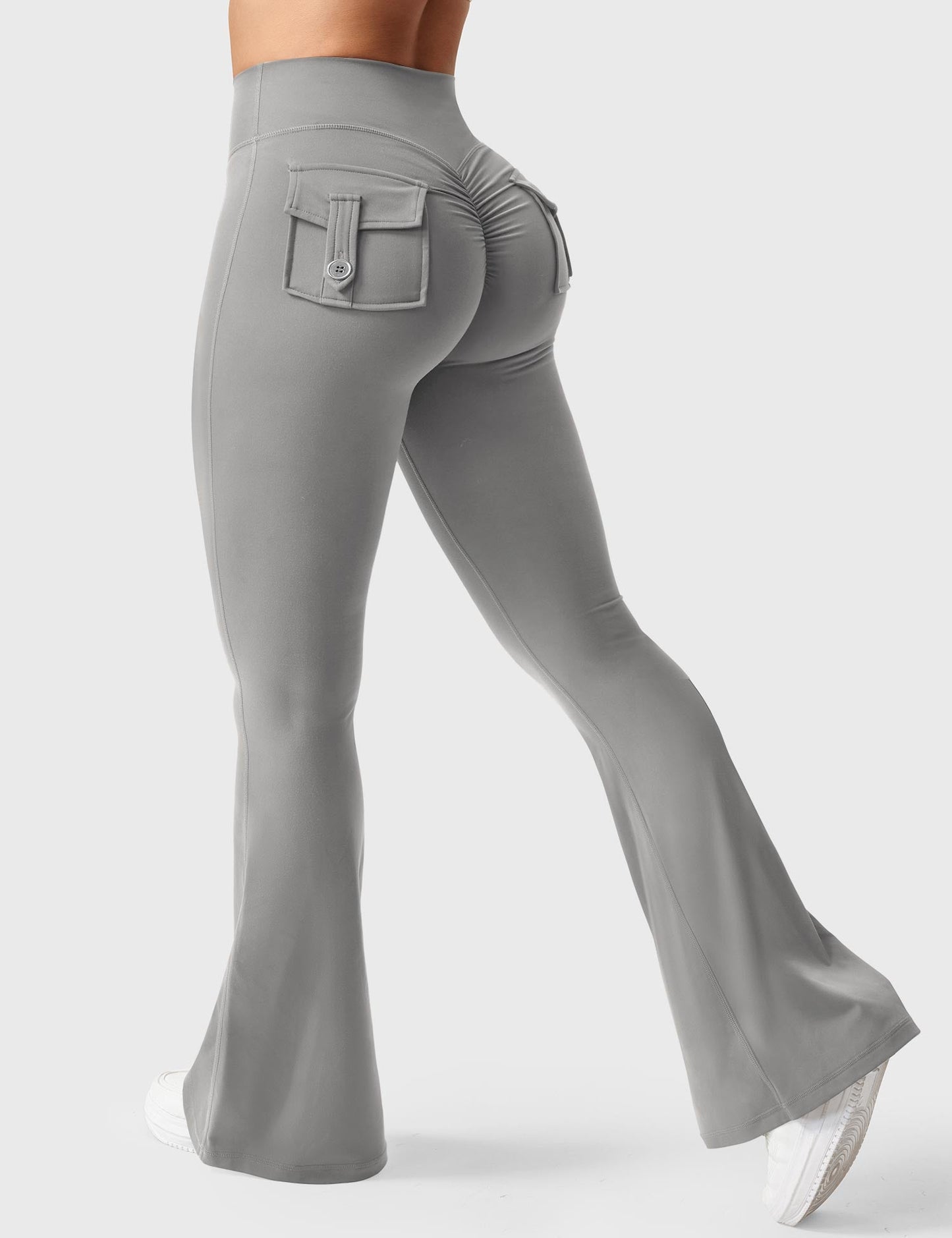 Flared Leggings With Pockets