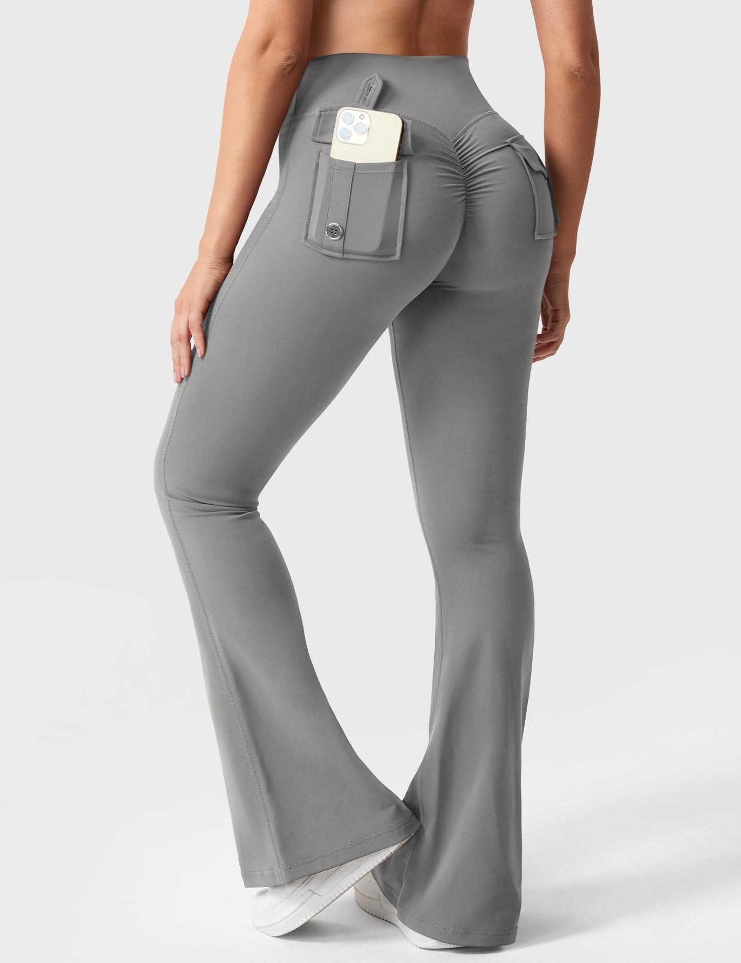 Flared Leggings With Pockets