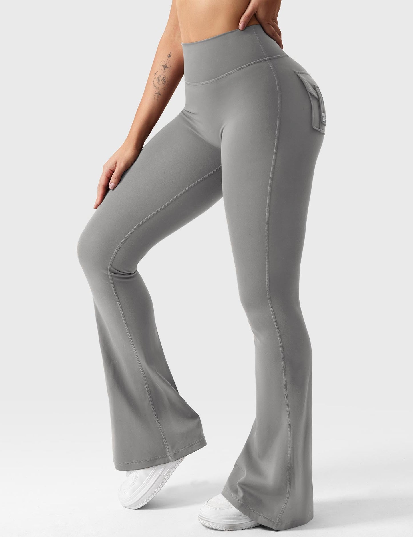 Flared Leggings With Pockets