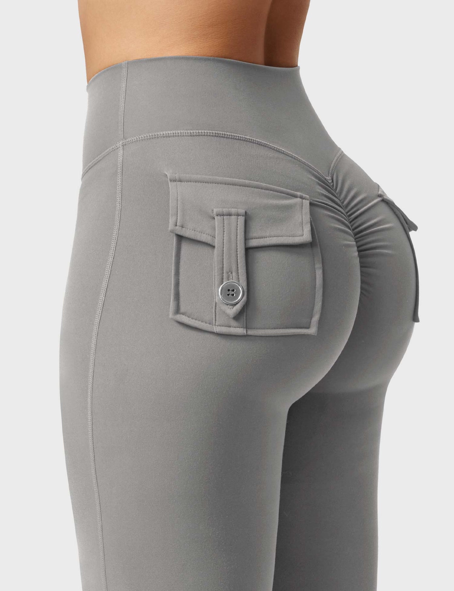 Flared Leggings With Pockets