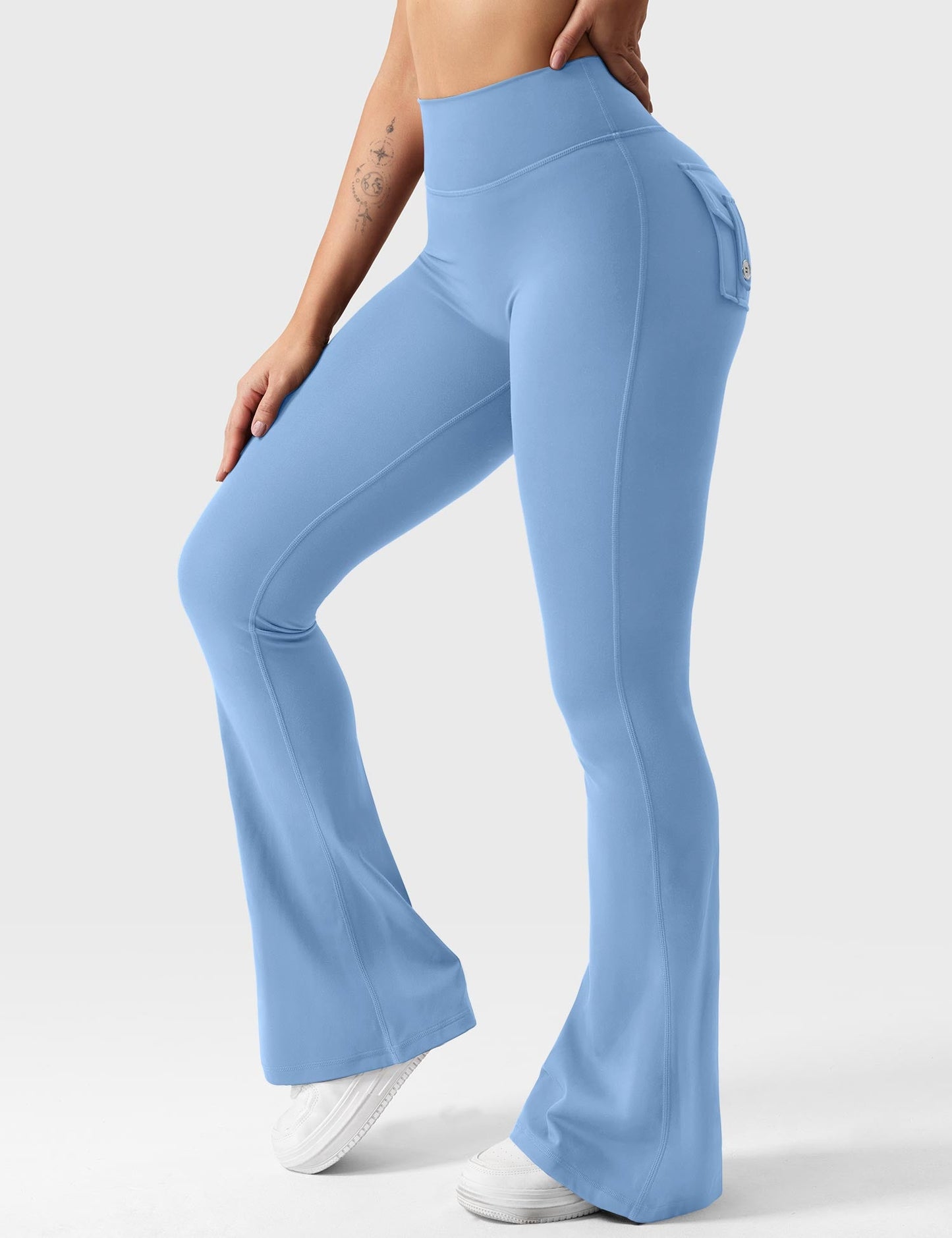 Flared Leggings With Pockets