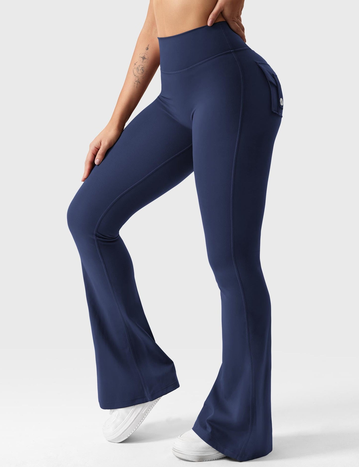 Flared Leggings With Pockets