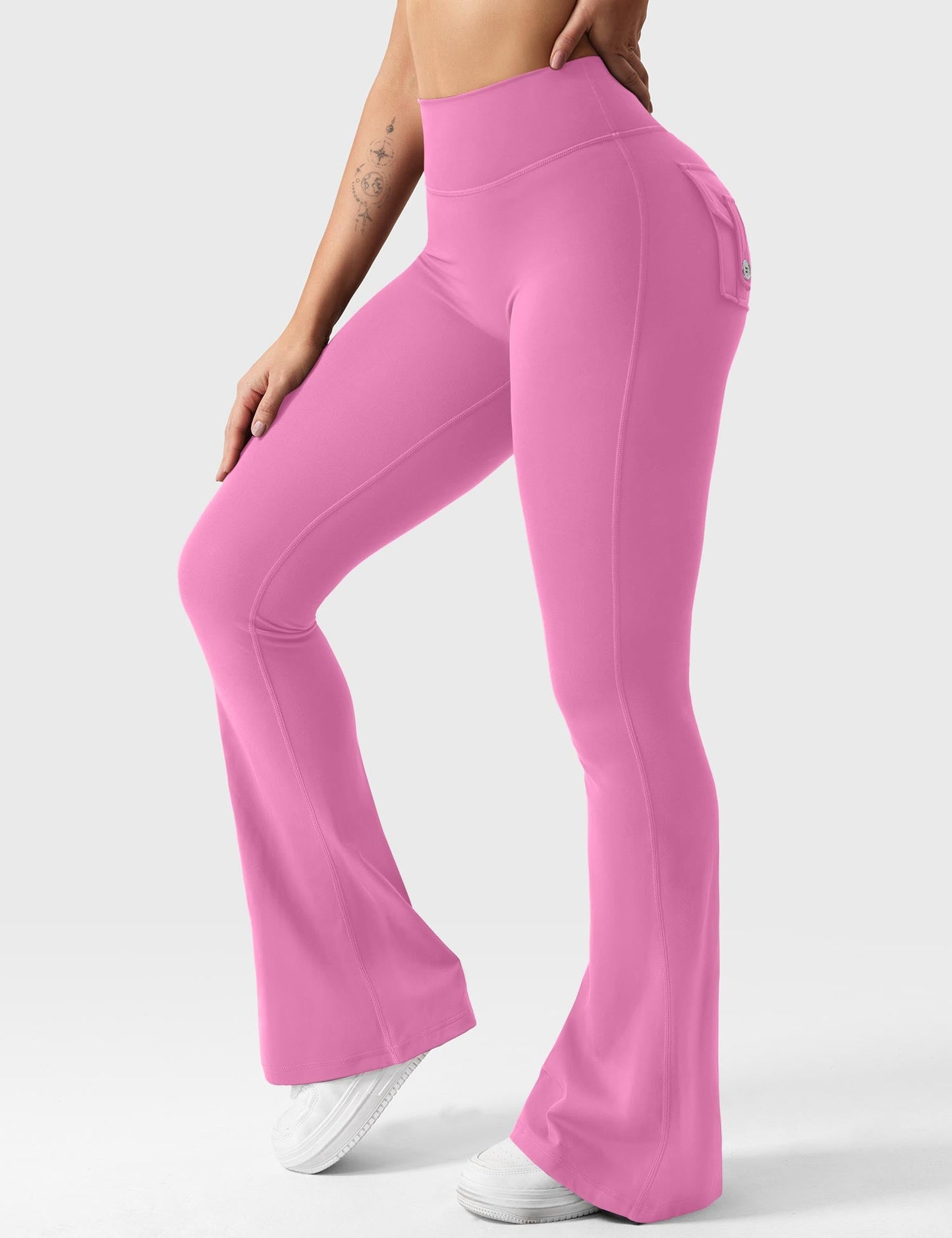 Flared Leggings With Pockets