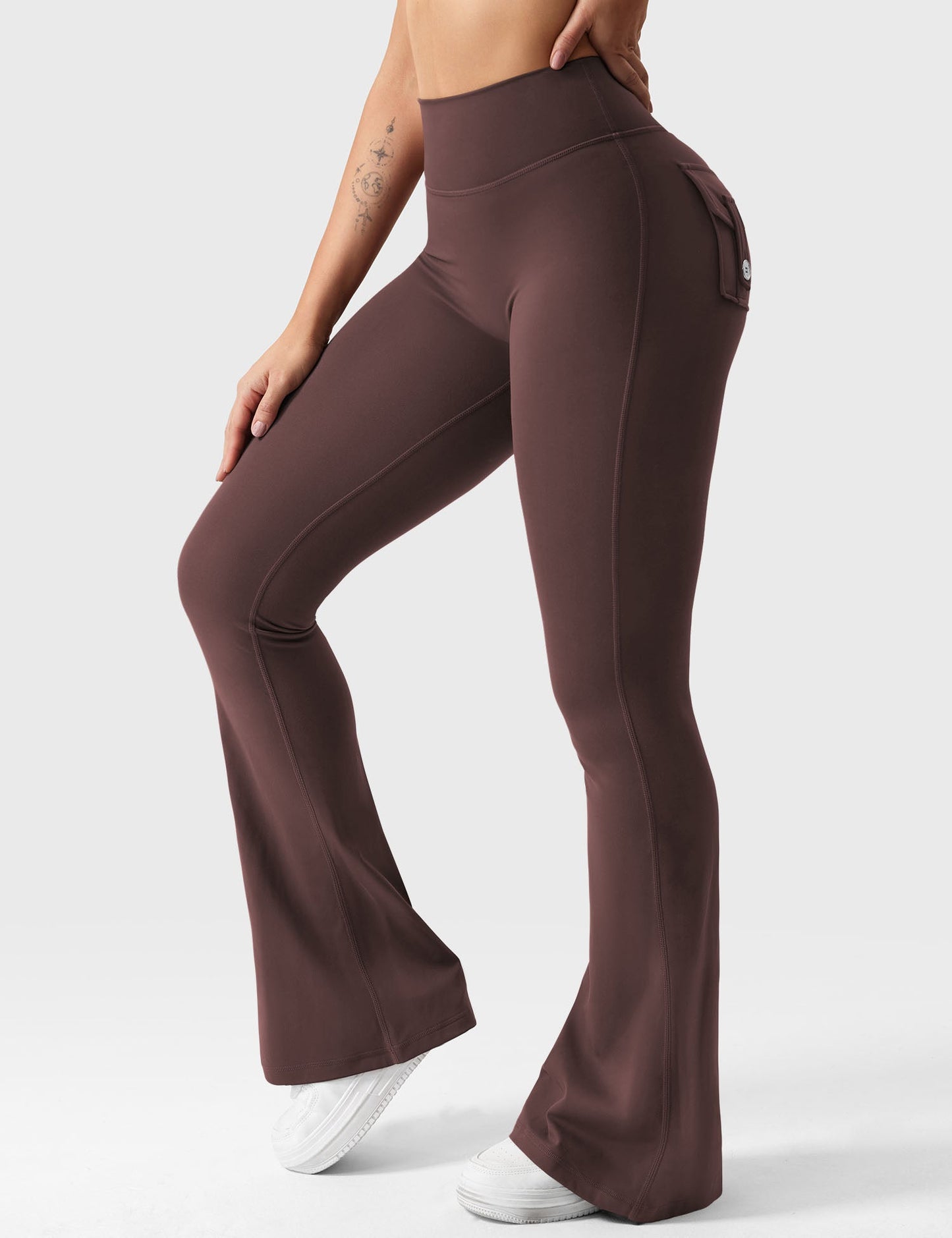 Flared Leggings With Pockets