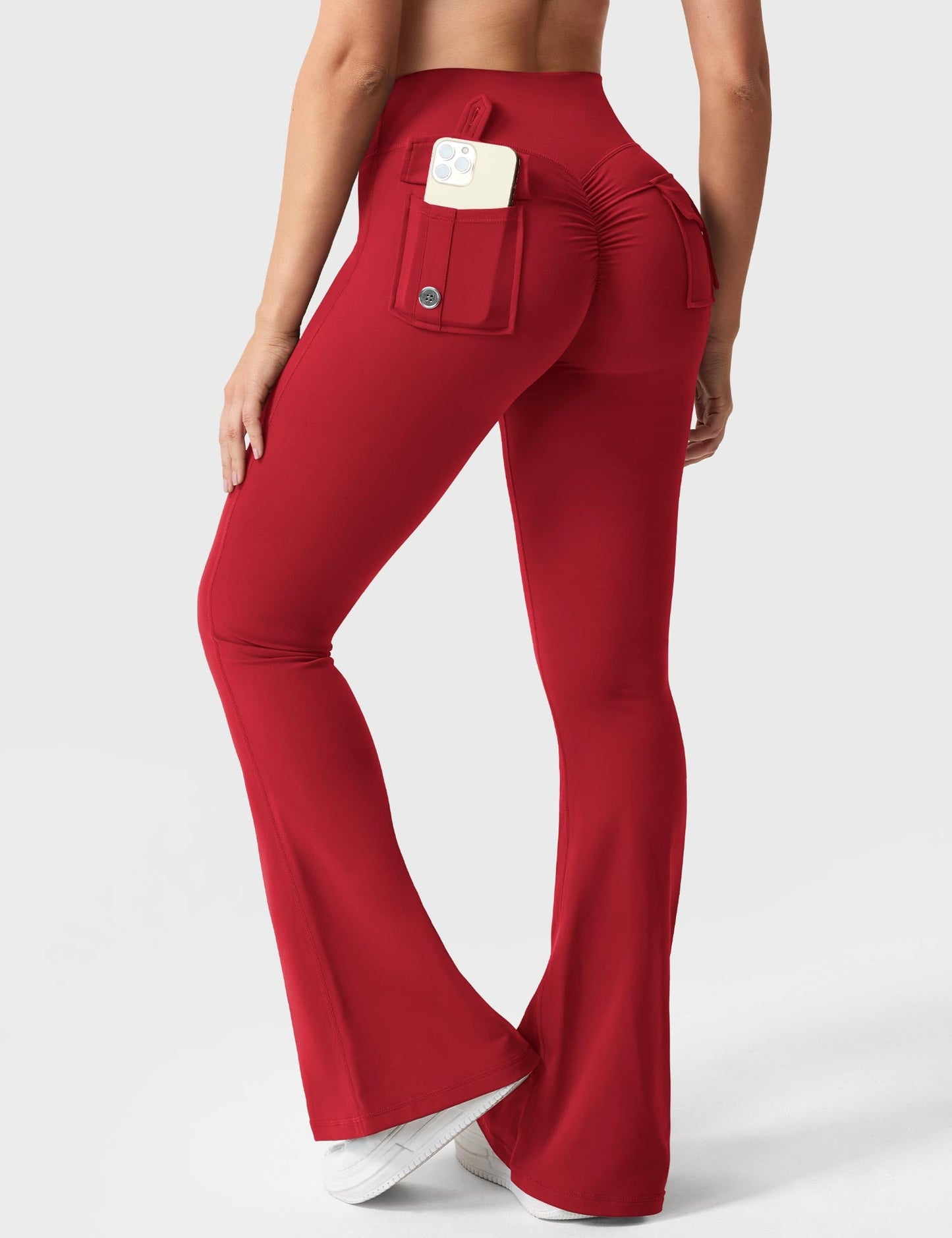 Flared Leggings With Pockets