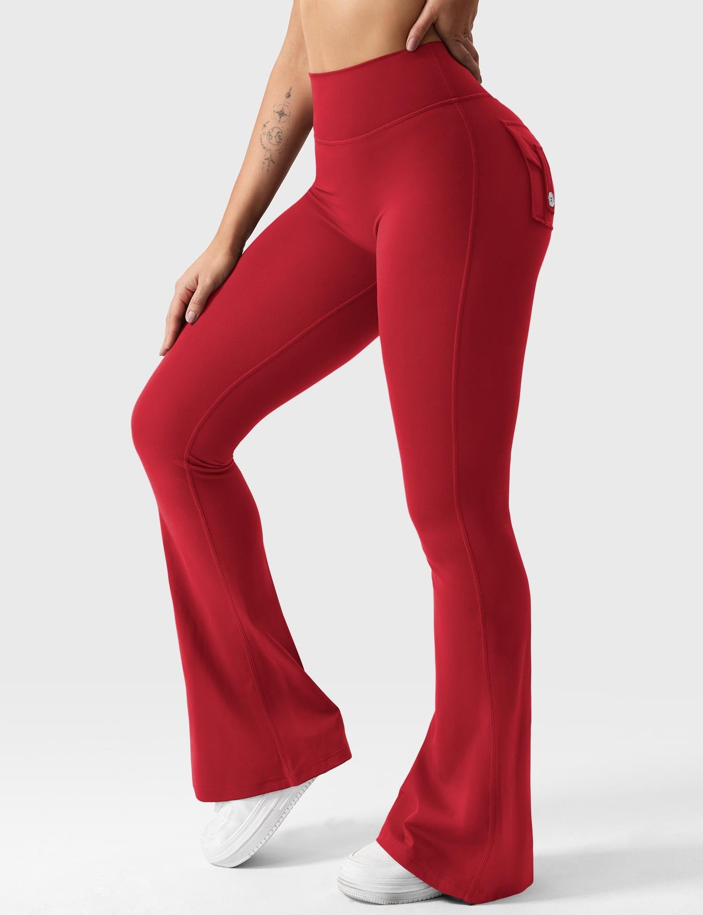 Flared Leggings With Pockets