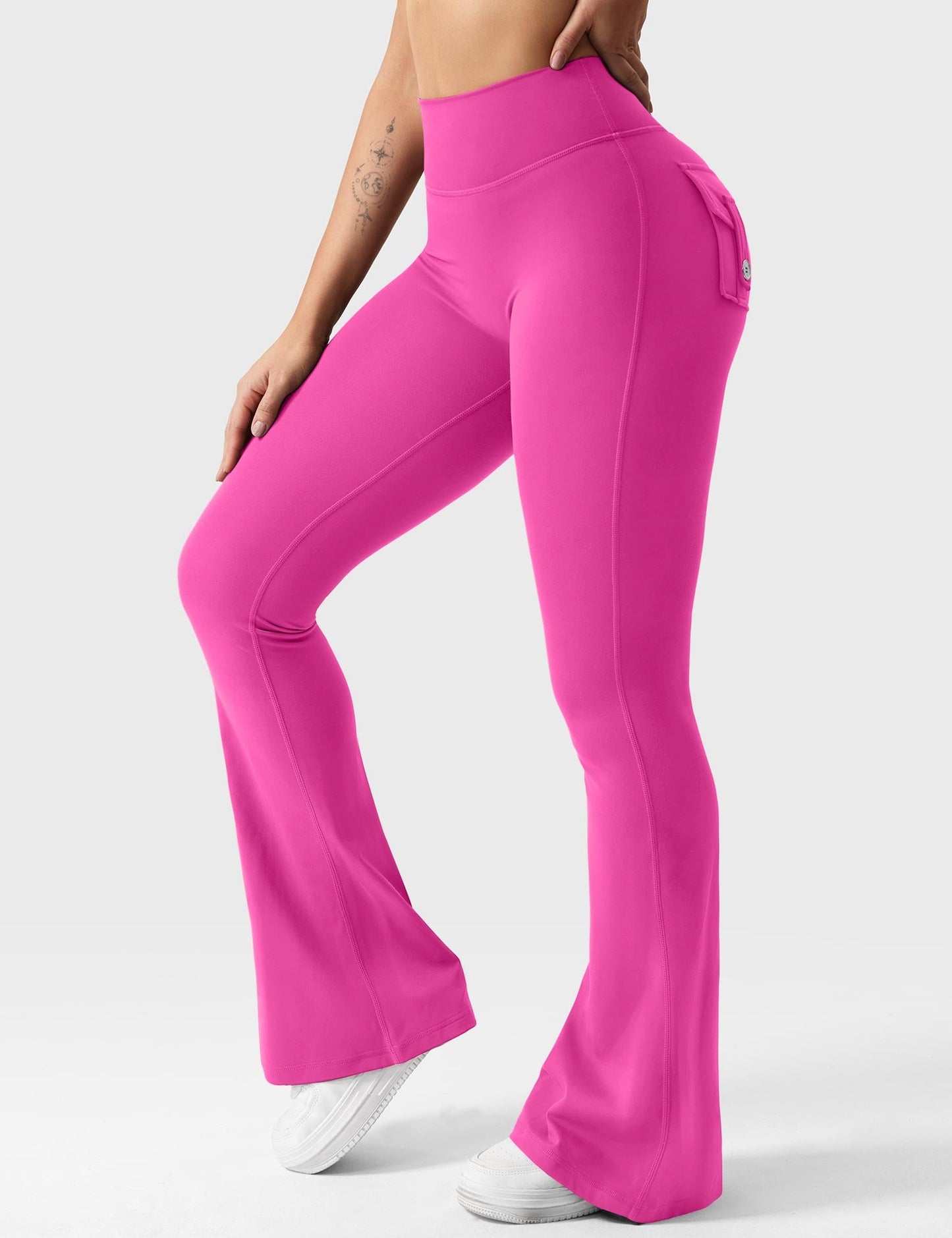 Flared Leggings With Pockets