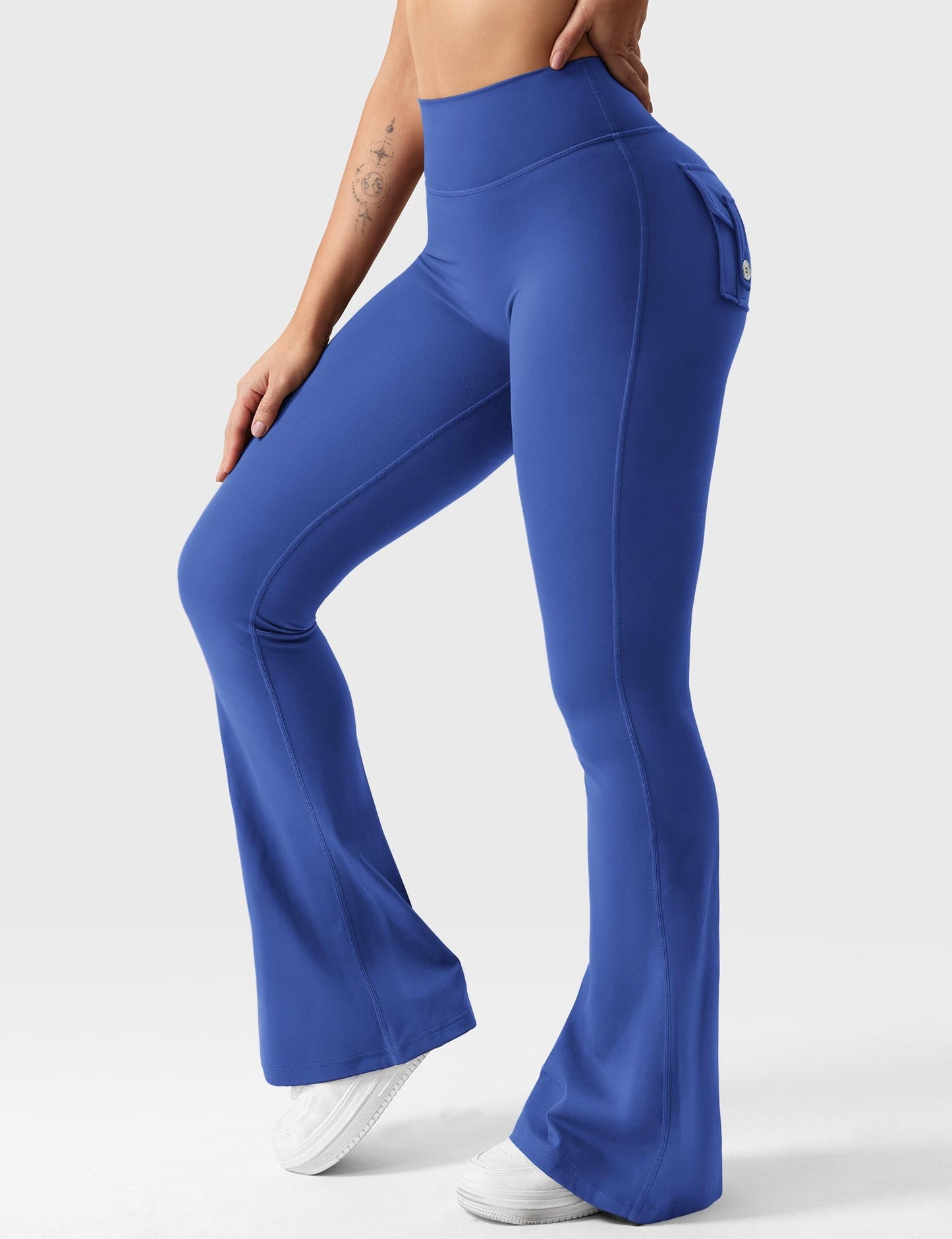 Flared Leggings With Pockets