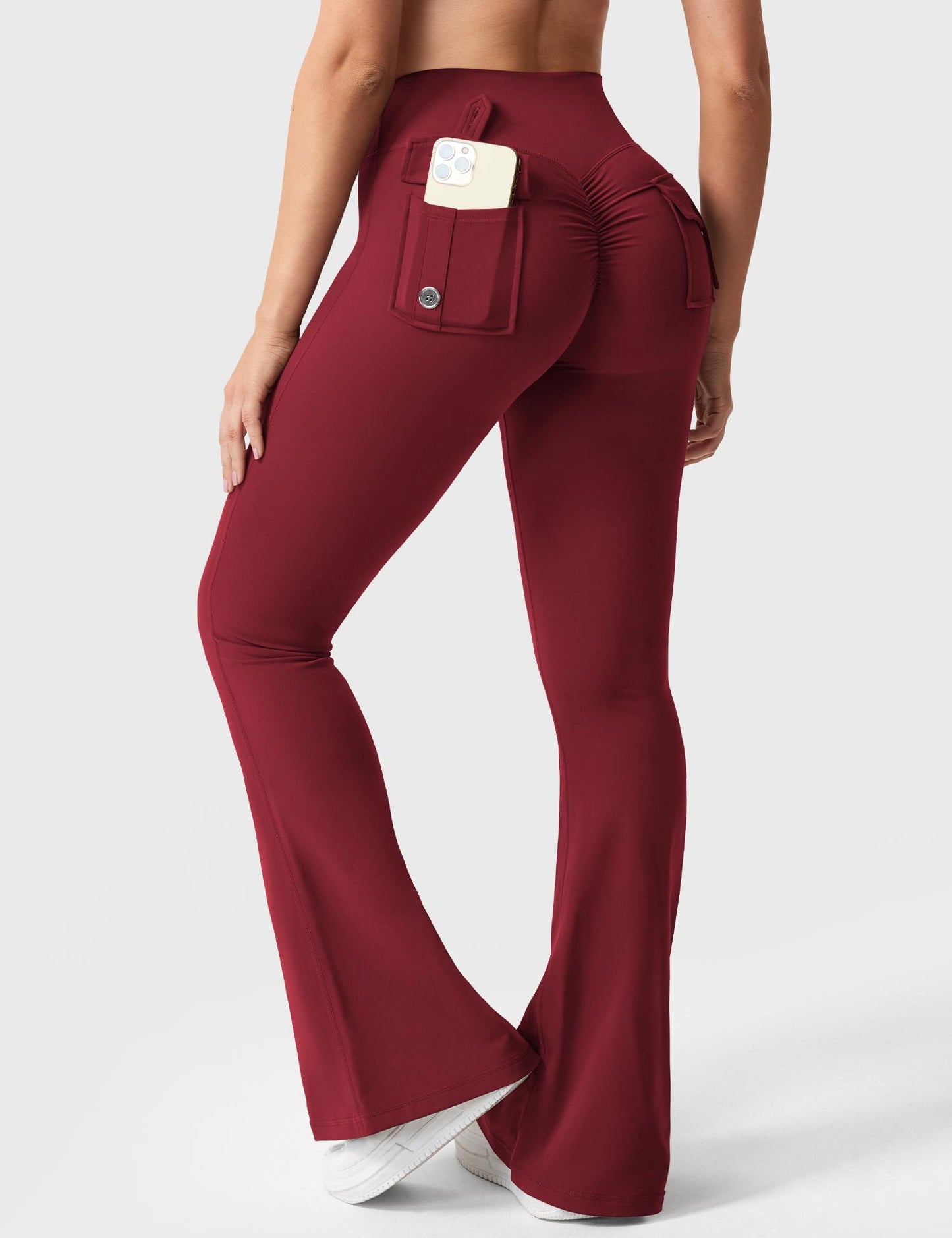 Flared Leggings With Pockets