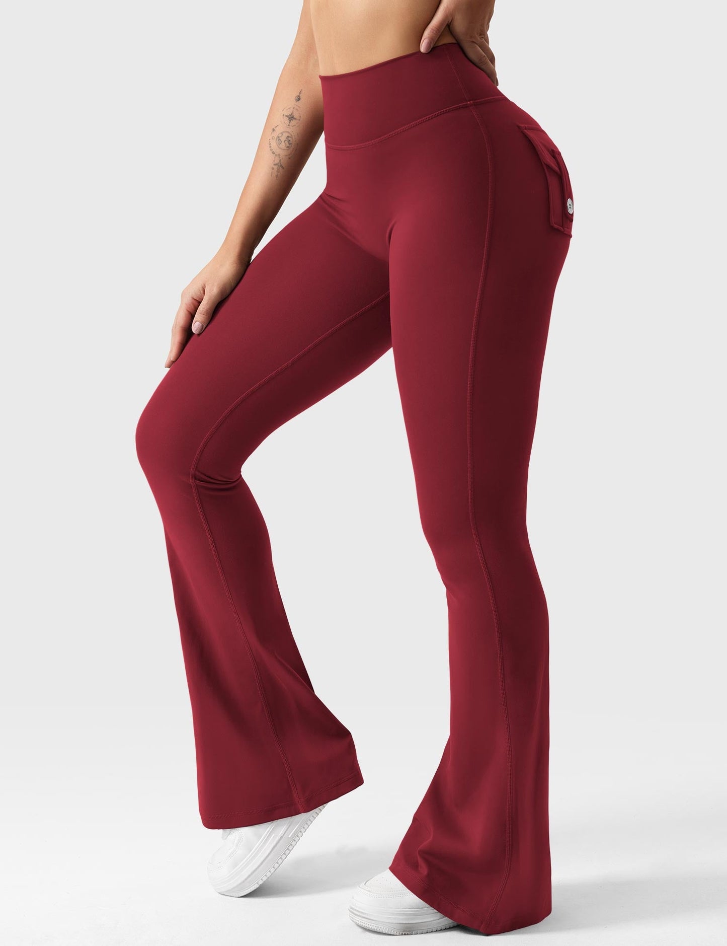 Flared Leggings With Pockets