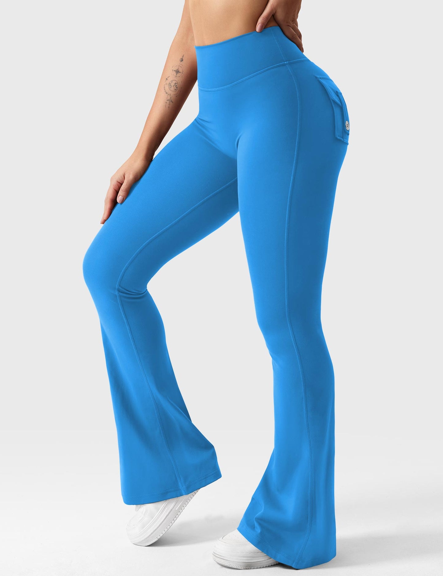 Flared Leggings With Pockets