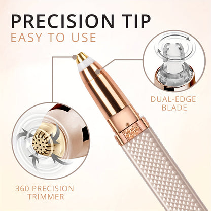 2-in-1 Electric Eyebrow Trimmer & Hair Removal Device