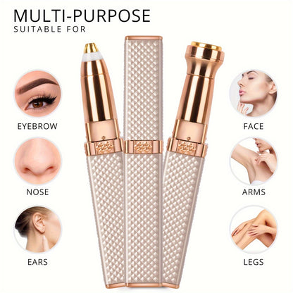 2-in-1 Electric Eyebrow Trimmer & Hair Removal Device