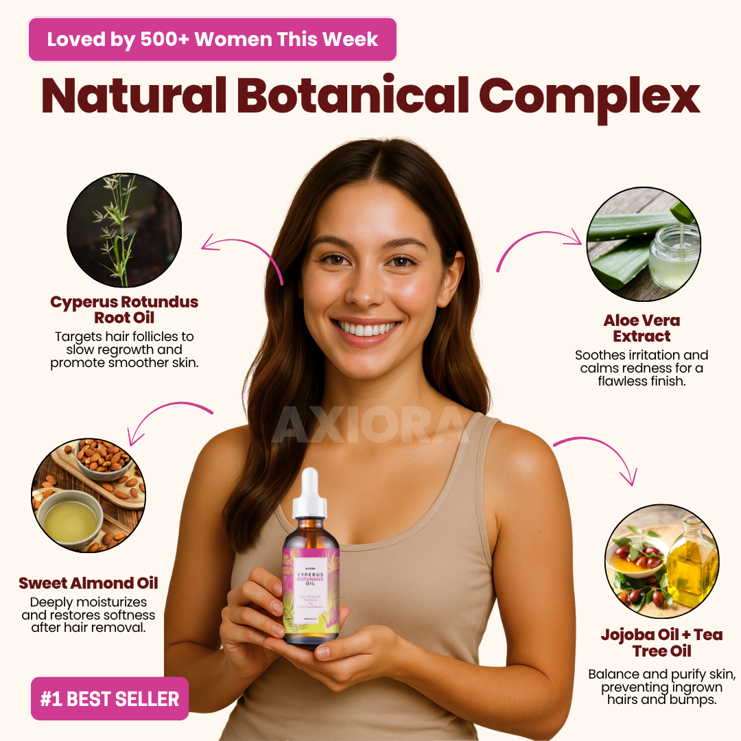 Cyperus Rotundus Oil - Natural Hair Removal & Moisturizing Oil