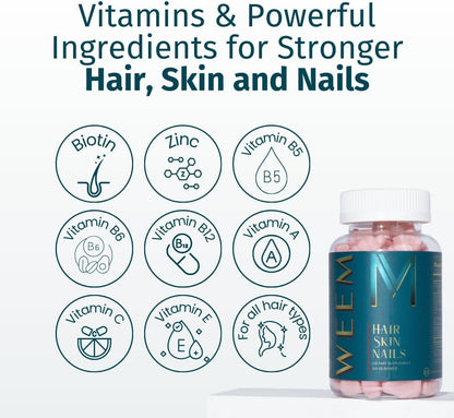 Hair, Skin & Nails Gummies – Extra Strength Biotin