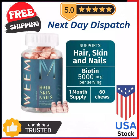 Hair, Skin & Nails Gummies – Extra Strength Biotin