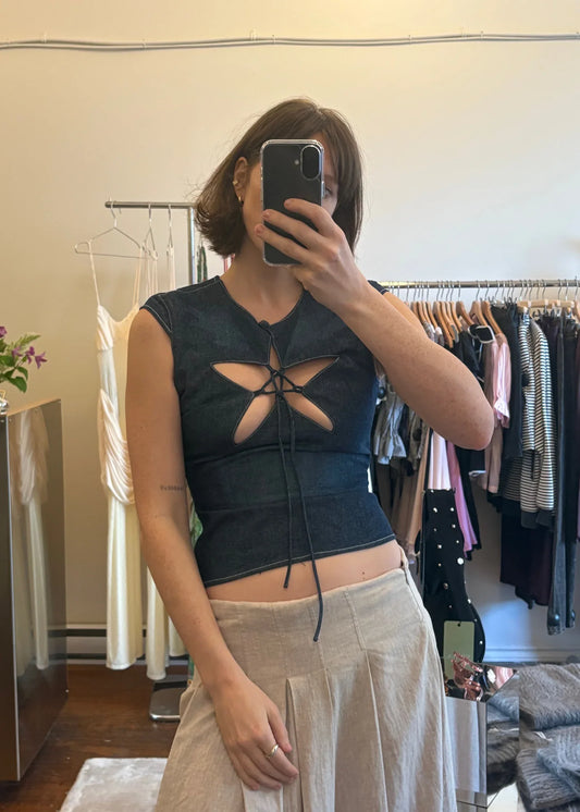 Denim Star Top