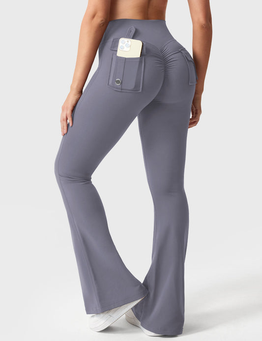 Flared Leggings With Pockets