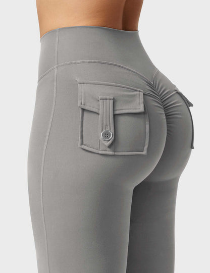 Flared Leggings With Pockets