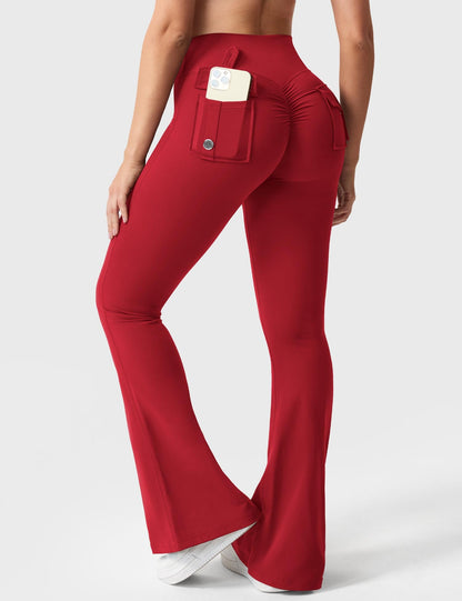 Flared Leggings With Pockets